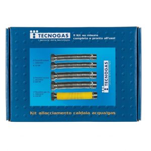 Kit Allacciamento Caldaia Acqua/Gas Flessibili Estensibili - TECNOGAS