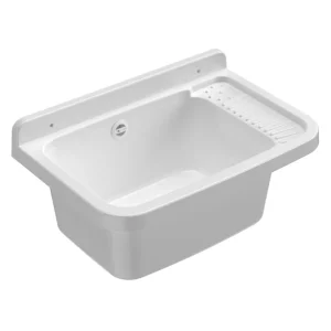 Pilozzo a parete in resina bianco 50x34 cm con sifone MONGARDI